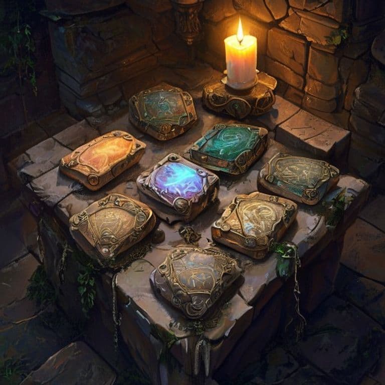Talking Tablets — fantasy item illustration