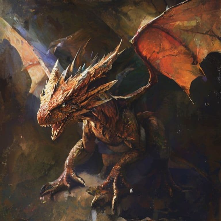 Faerie Dragon — fantasy monster illustration. Faerie Dragon is a tiny dragon (Challenge Rating 1).