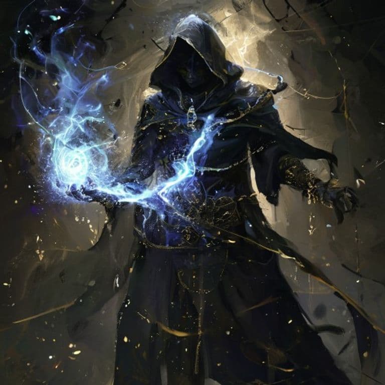 The Black God's Blessing — fantasy spell effect illustration