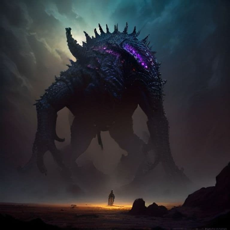 Imperator — fantasy monster illustration. Imperator is a huge monstrosity (Challenge Rating 11).