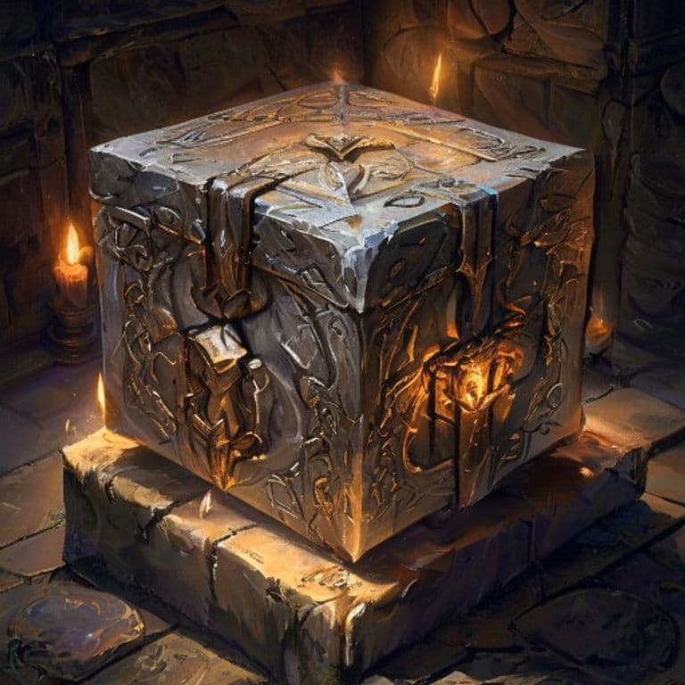 Cube of Force — fantasy item illustration. Cube of Force is a magic item (wondrous item) of rare rarity.