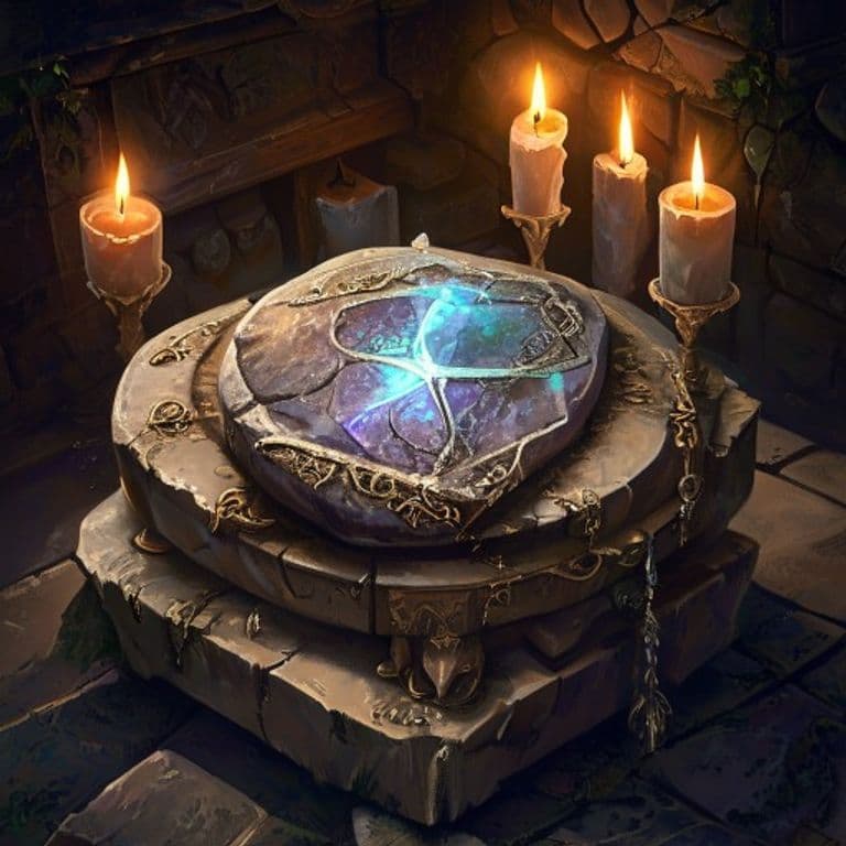 Stasis Stone — fantasy item illustration