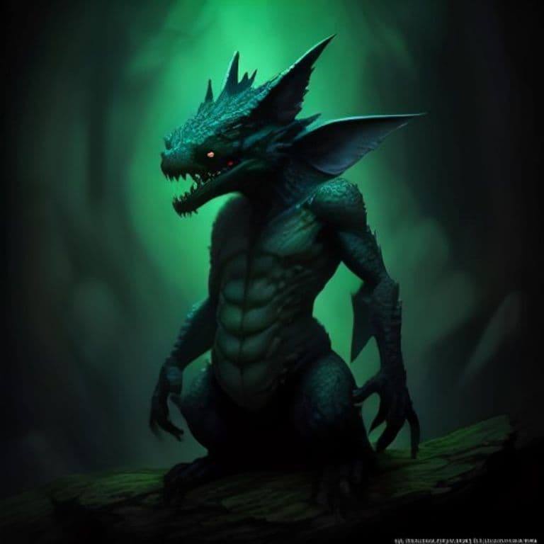 Hulking Whelp — fantasy monster illustration. Hulking Whelp is a small fey (Challenge Rating 5).