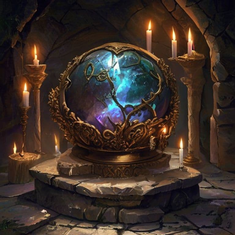 Bituminous Orb — fantasy item illustration. Bituminous Orb is a magic item (wondrous item) of very rare rarity.