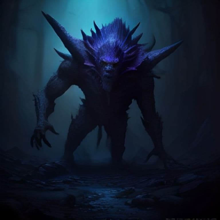 Ostinato — fantasy monster illustration. Ostinato is a medium aberration (Challenge Rating 4).