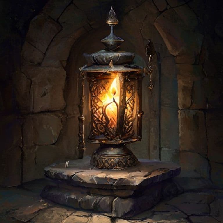 Alchemical Lantern — fantasy item illustration