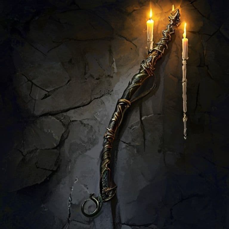 Staff of the Python — fantasy item illustration