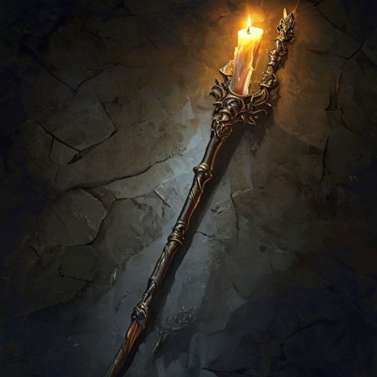 Staff of Scrying — fantasy item illustration