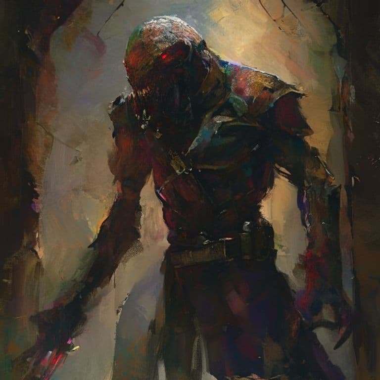 Guard — fantasy monster illustration. Guard is a medium humanoid (Challenge Rating 1/8).
