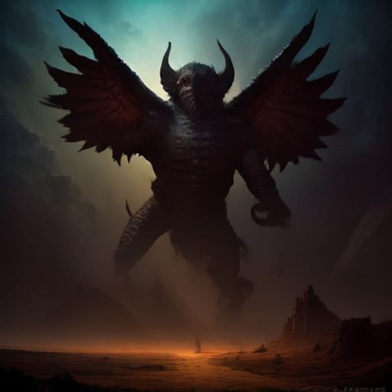Sphinx — fantasy monster illustration. Sphinx is a large monstrosity (Challenge Rating 11).