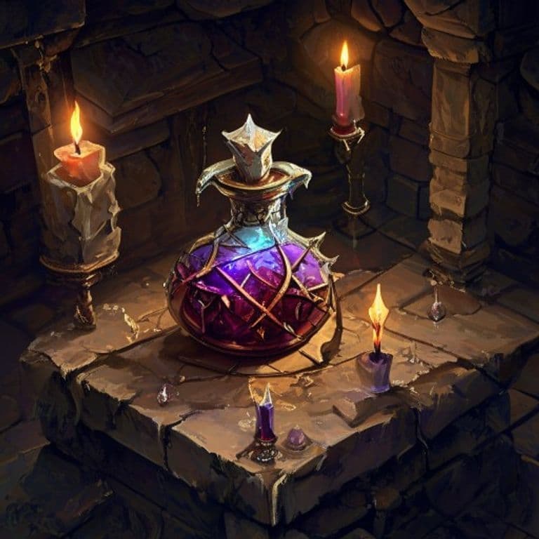 Elixir of Spike Skin — fantasy item illustration. Elixir of Spike Skin is a magic item (potion) of rare rarity.