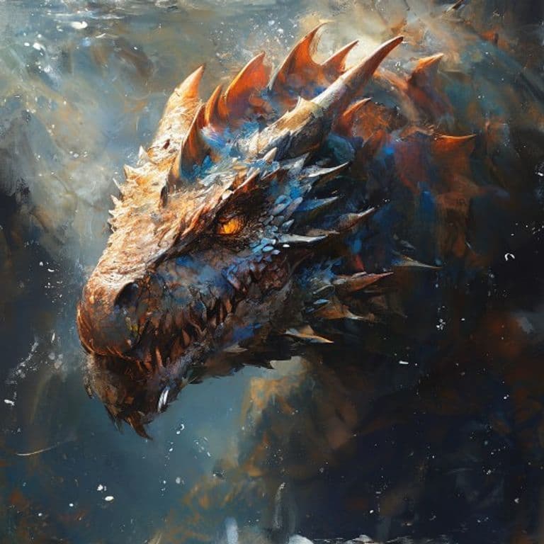 Young Sea Dragon — fantasy monster illustration