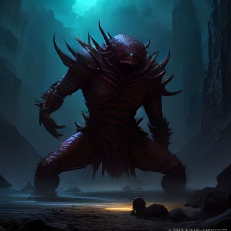 Keelbreaker Crab — fantasy monster illustration. Keelbreaker Crab is a huge monstrosity (Challenge Rating 9).