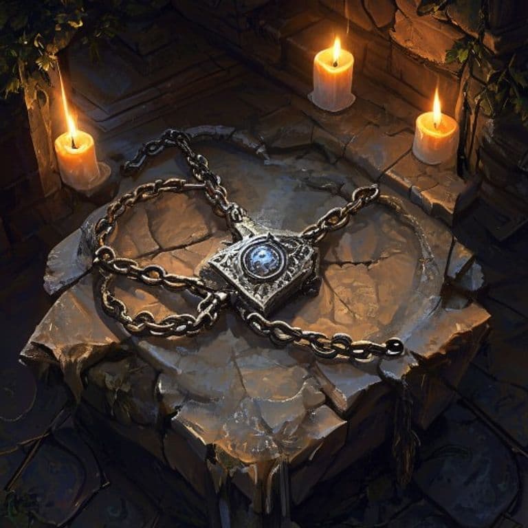 Dimensional Shackles — fantasy item illustration. Dimensional Shackles is a magic item (wondrous item) of rare rarity.