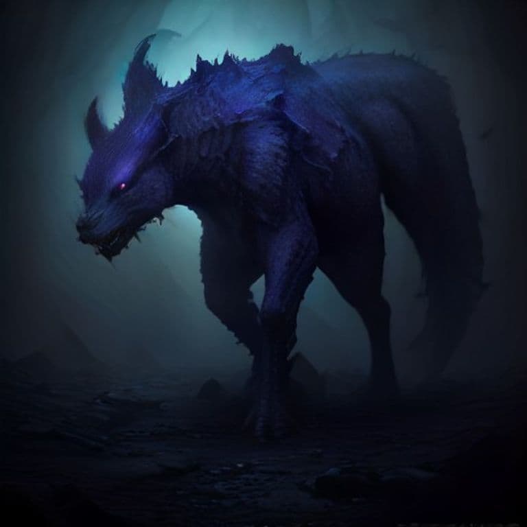 Gaunt One — fantasy monster illustration. Gaunt One is a medium aberration (Challenge Rating 3).