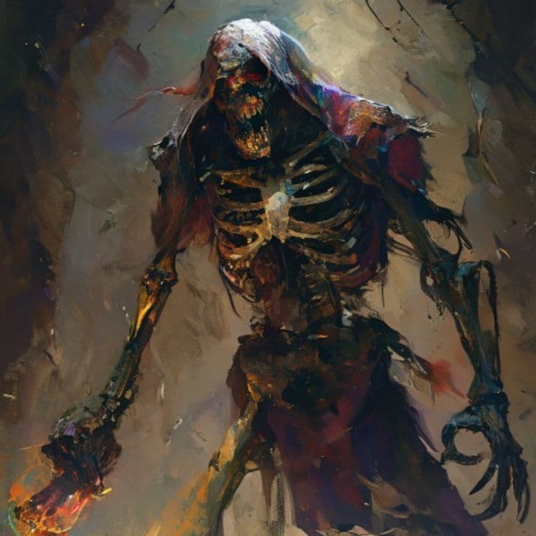 Skeletal Champion — fantasy monster illustration
