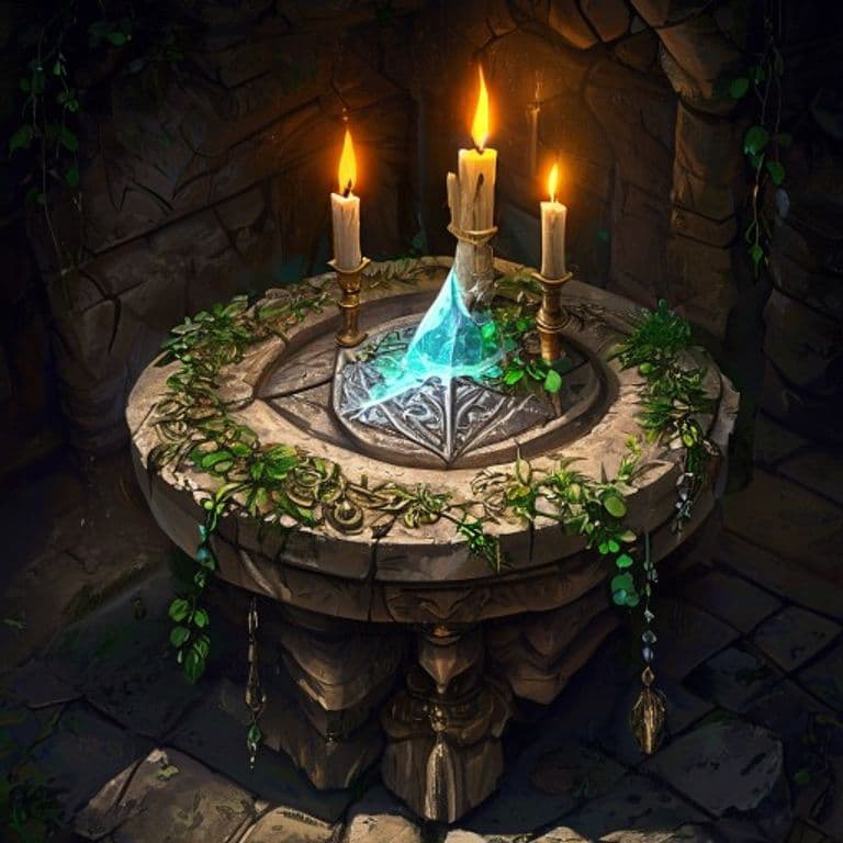 Pocket Oasis — fantasy item illustration