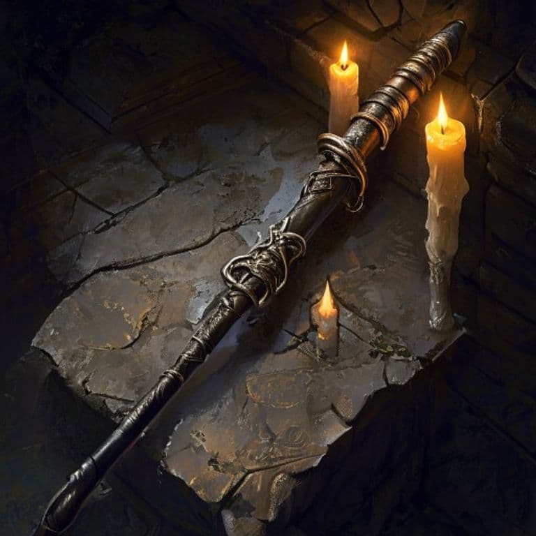 Rod of Security — fantasy item illustration