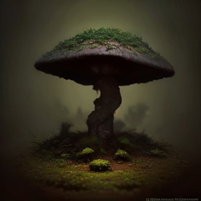 Wirbeln Fungi — fantasy monster illustration. Wirbeln Fungi is a small plant (Challenge Rating 1).