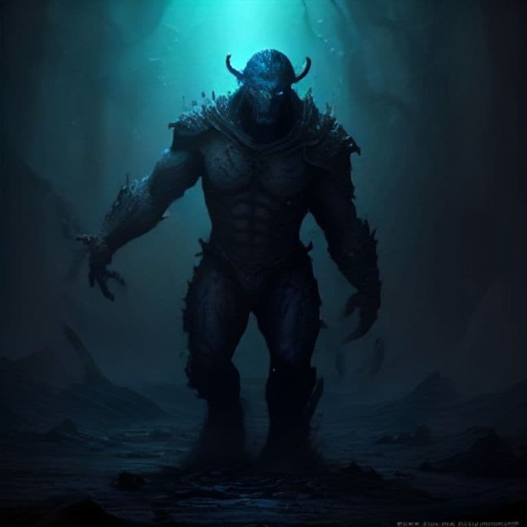 Invisible Stalker — fantasy monster illustration. Invisible Stalker is a medium elemental (Challenge Rating 6).