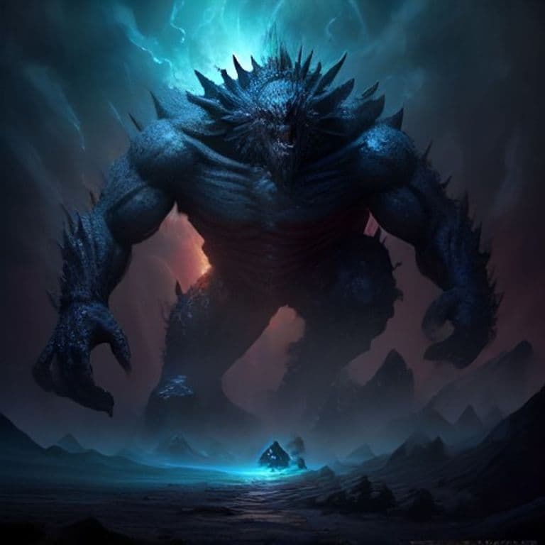 Magnetic Elemental — fantasy monster illustration. Magnetic Elemental is a large elemental (Challenge Rating 6).