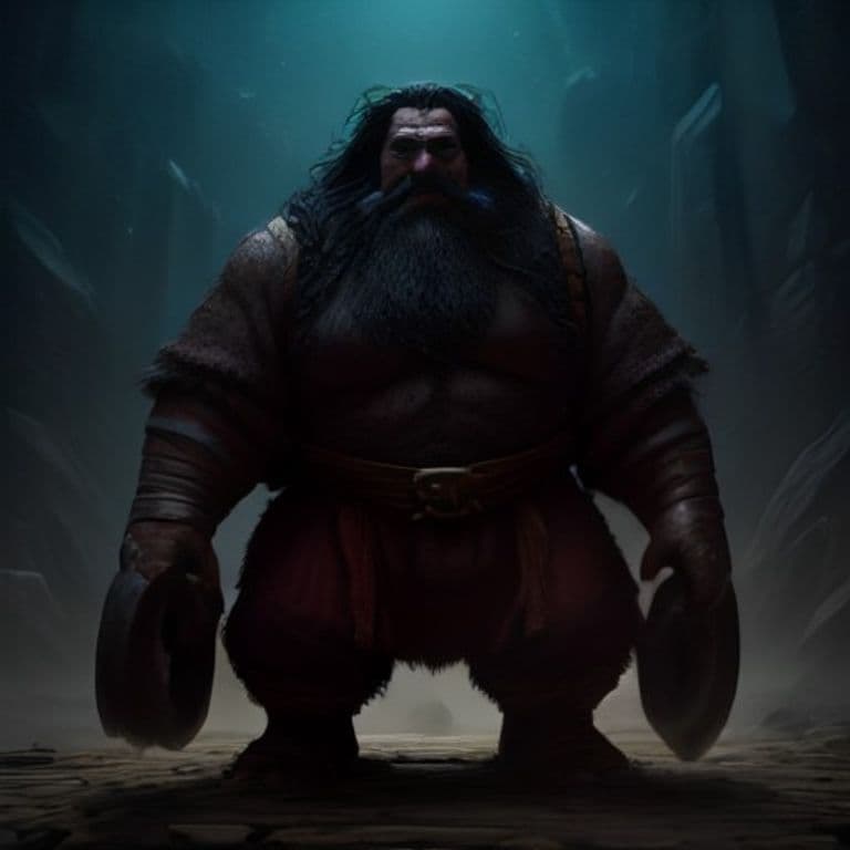 Hill Dwarf Wrestler — fantasy monster illustration. Hill Dwarf Wrestler is a medium humanoid (Challenge Rating 4).