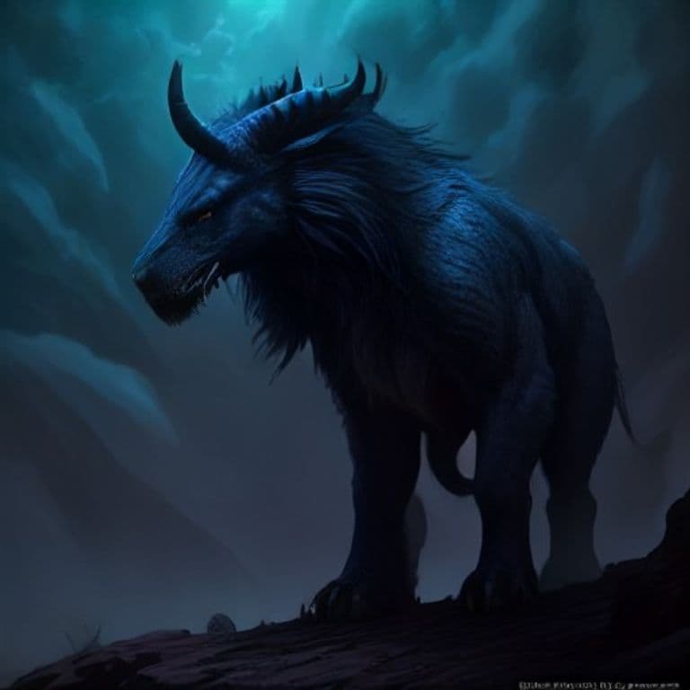 Cloudhoof Assassin — fantasy monster illustration. Cloudhoof Assassin is a medium beast (Challenge Rating 1).