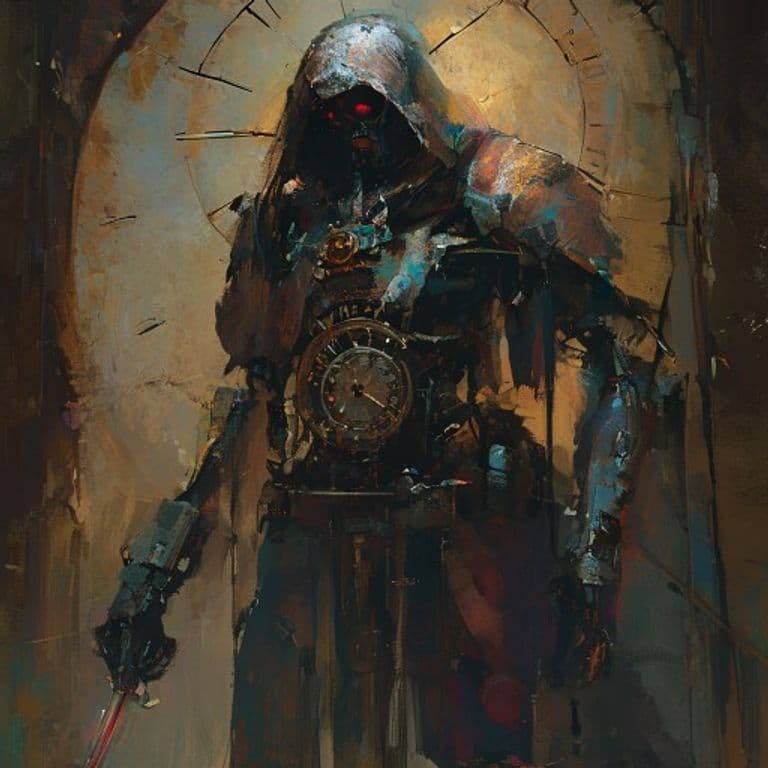 Clockwork Assassin — fantasy monster illustration