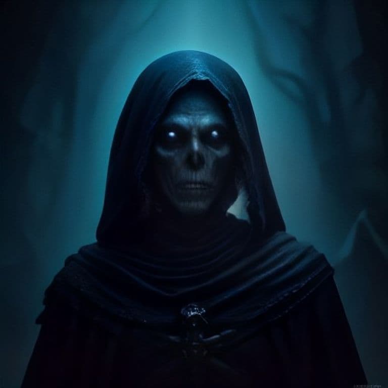 Lich Hound — fantasy monster illustration. Lich Hound is a medium undead (Challenge Rating 4).