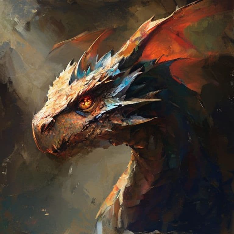 Paper Drake — fantasy monster illustration