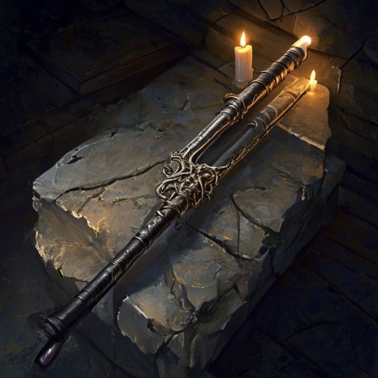 Freerunner Rod — fantasy item illustration
