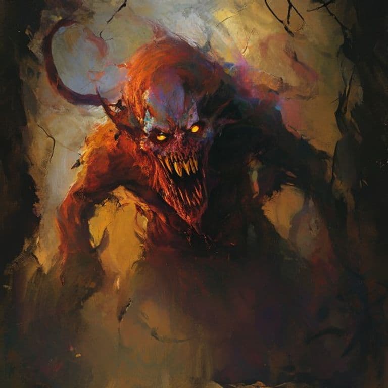 Bouda — fantasy monster illustration. Bouda is a medium fiend (Challenge Rating 5).