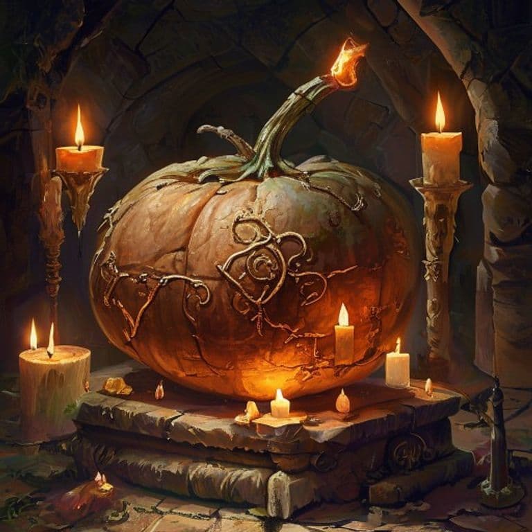 Pumpkin Bomb — fantasy item illustration