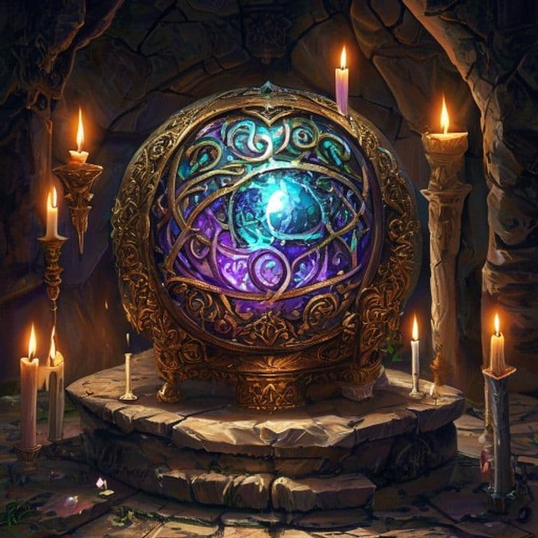 Orb of Enthralling Patterns — fantasy item illustration