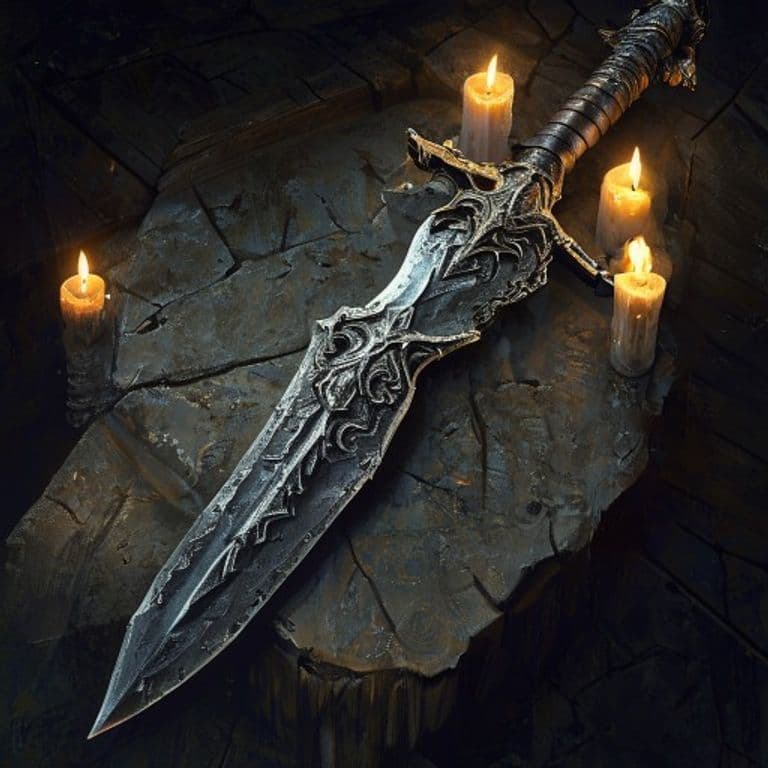 Sea Witch's Blade — fantasy item illustration