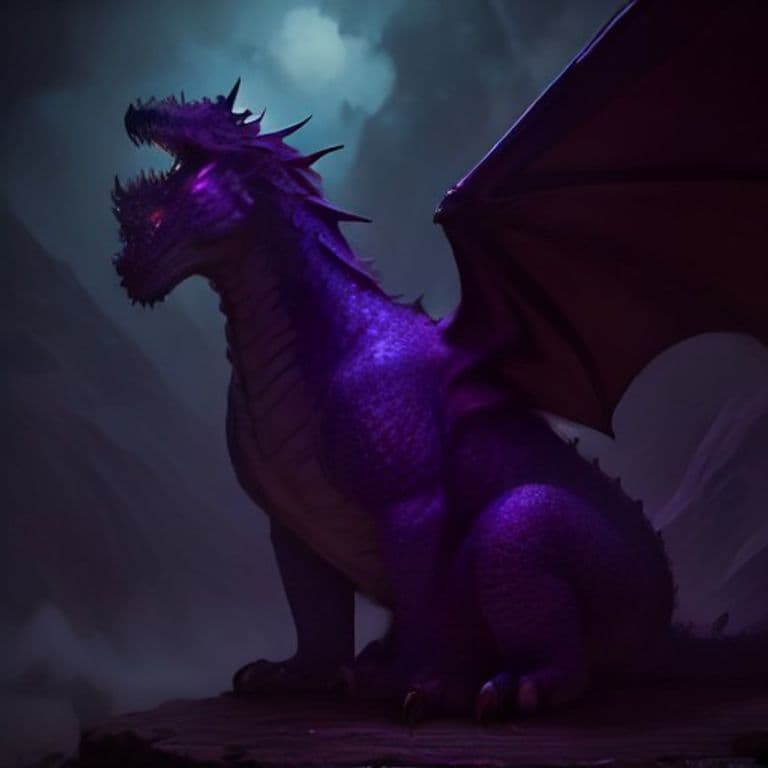 Adult Amethyst Dragon — fantasy monster illustration
