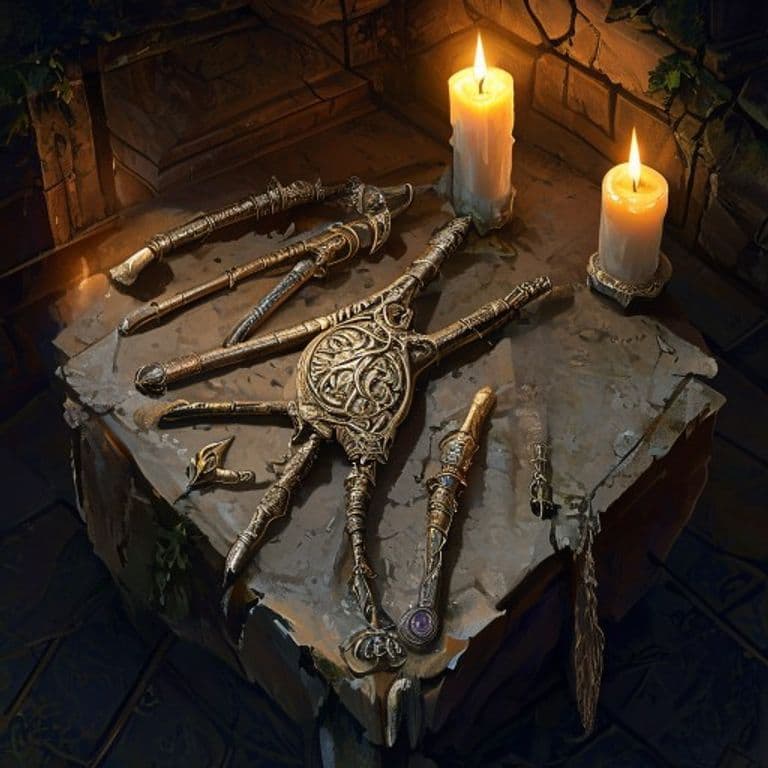 Tools of the Hidden Hand — fantasy item illustration
