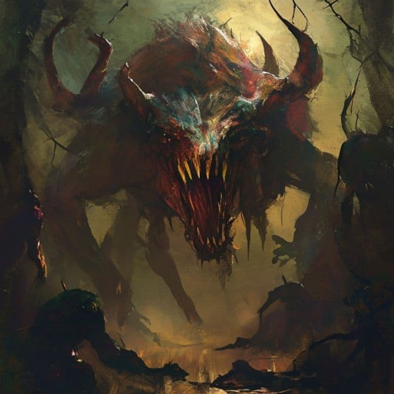 Herd Skulker — fantasy monster illustration