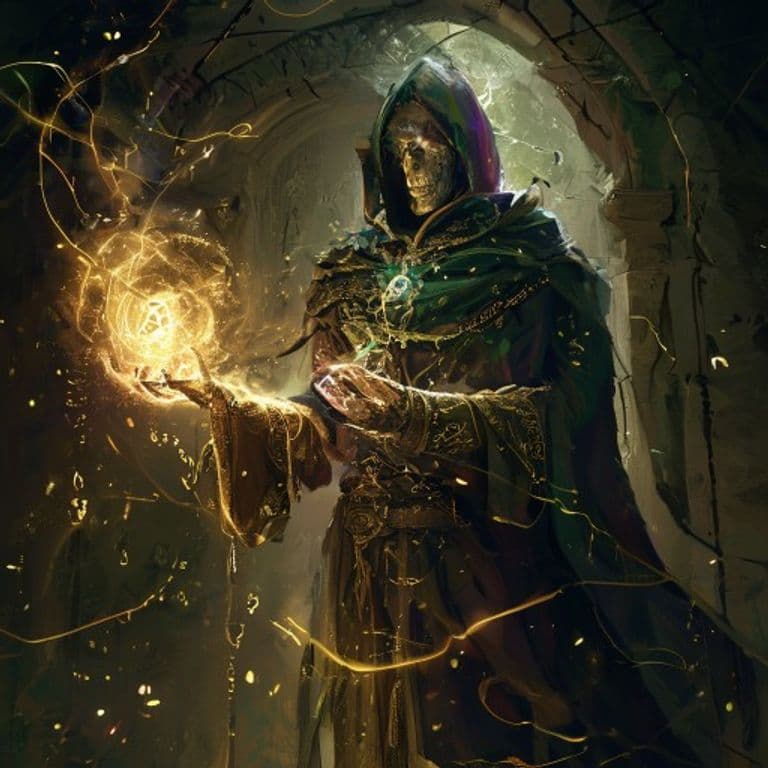 Seeping Death — fantasy spell effect illustration