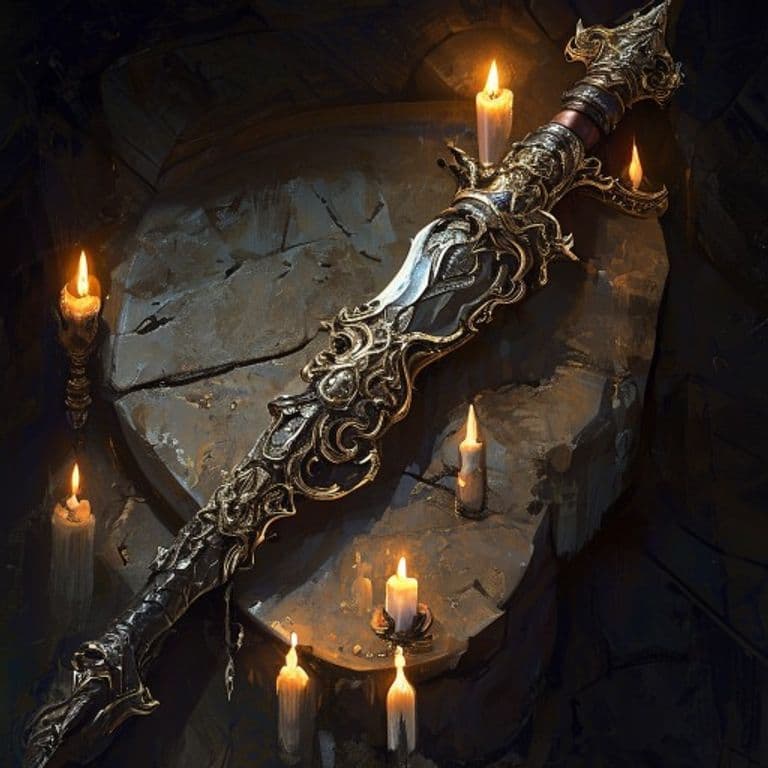 Ruyi Jingu Bang — fantasy item illustration