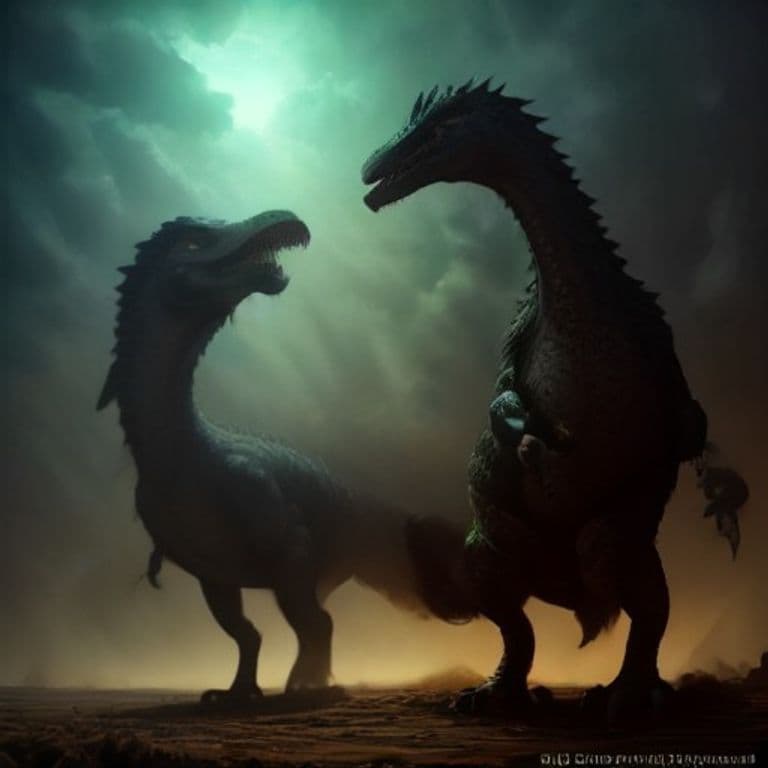Dinosaur, Therizinosaurus — fantasy monster illustration. Dinosaur, Therizinosaurus is a huge beast (Challenge Rating 5).