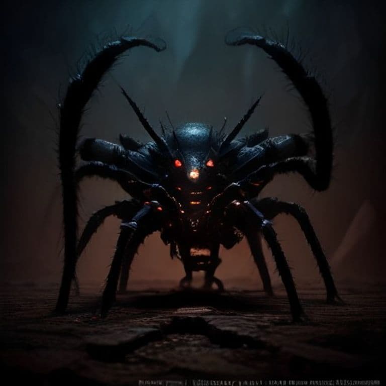 Clockwork Weaving Spider — fantasy monster illustration. Clockwork Weaving Spider is a tiny construct (Challenge Rating 1).