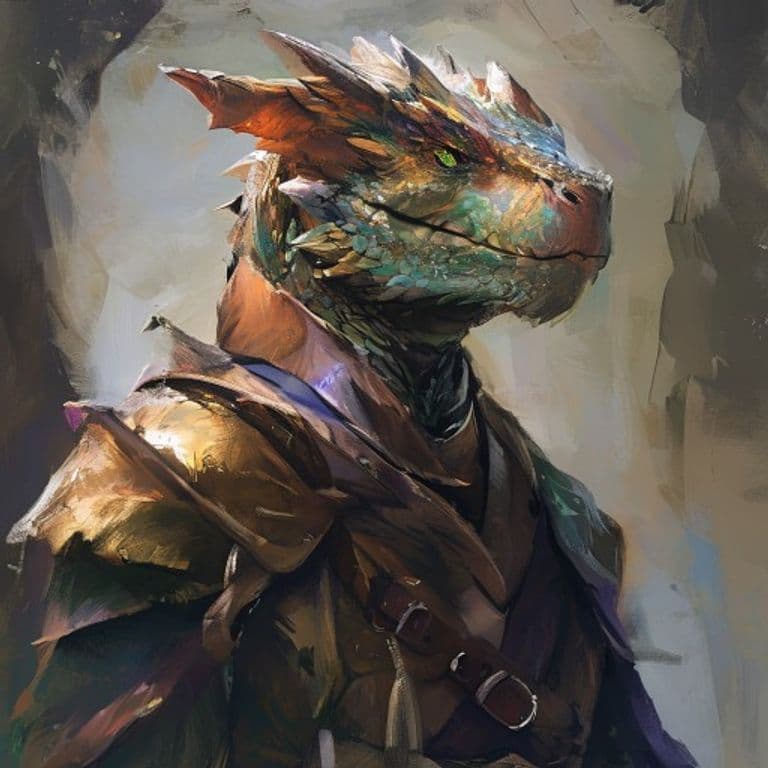 Dragonborn — fantasy race character portrait