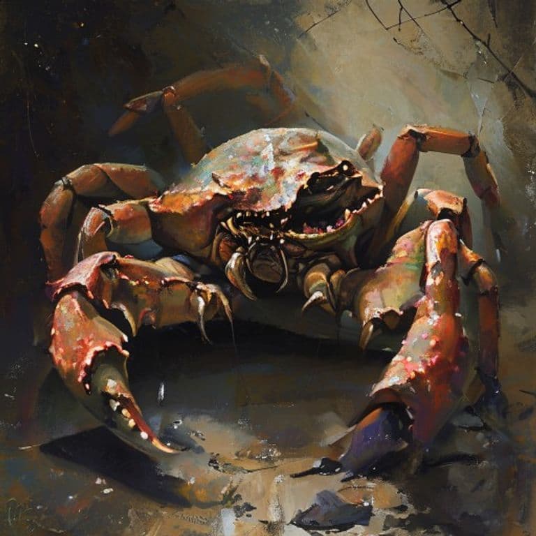 Crab — fantasy monster illustration. Crab is a tiny beast (Challenge Rating 0).