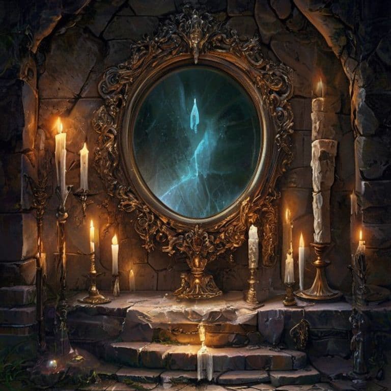 Mirror of Eavesdropping — fantasy item illustration