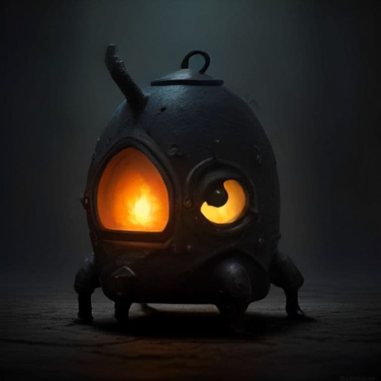 Lantern Beetle — fantasy monster illustration. Lantern Beetle is a tiny beast (Challenge Rating 0).