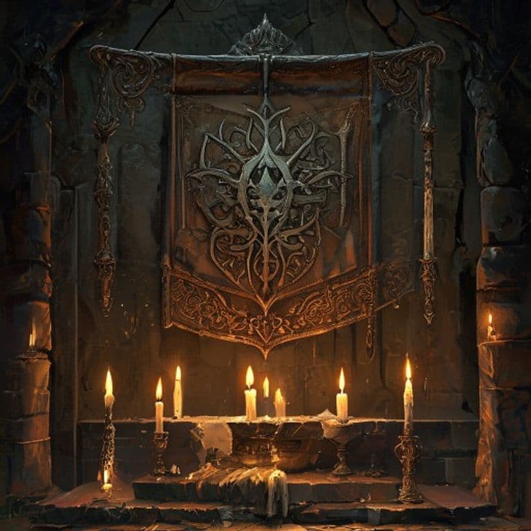 Flag of the Cursed Fleet — fantasy item illustration