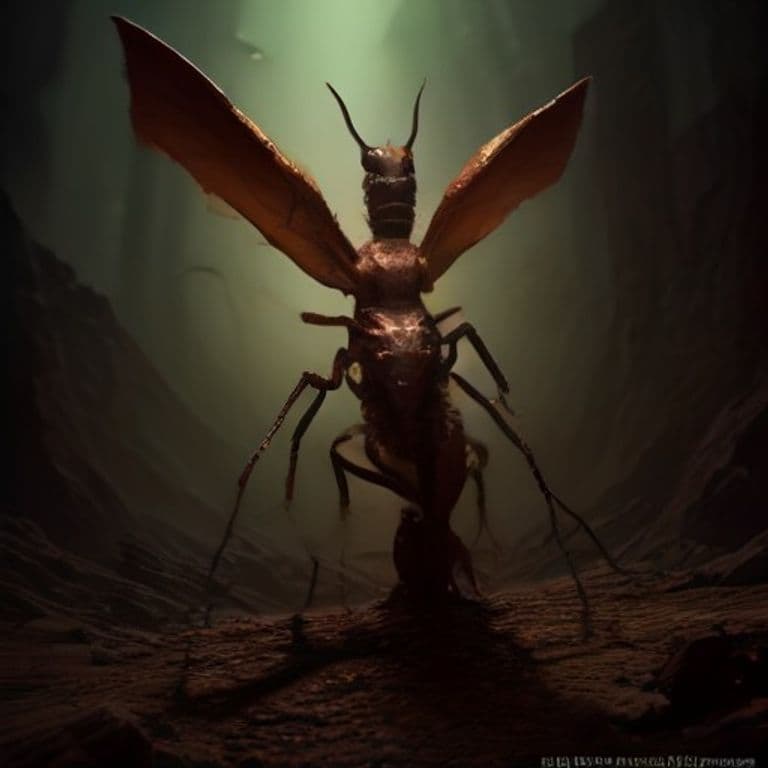 Myrmex, Young — fantasy monster illustration. Myrmex, Young is a small elemental (Challenge Rating 1).