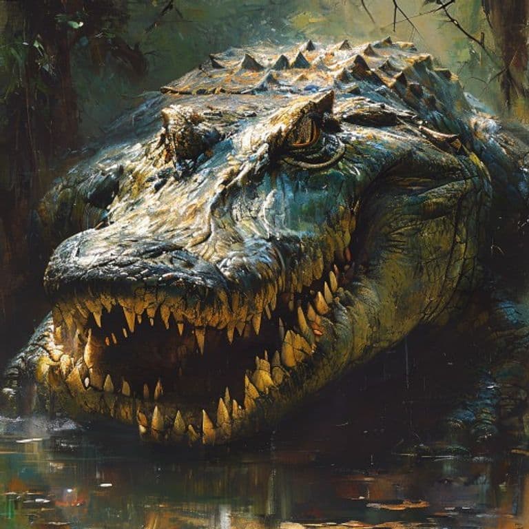 Crocodile, Giant — fantasy monster illustration