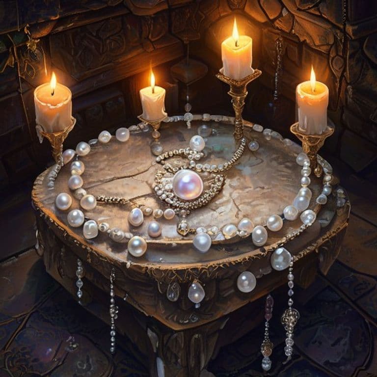 Secret-catching Pearls — fantasy item illustration